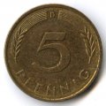 ФРГ 5 пфеннигов 1985 год - D