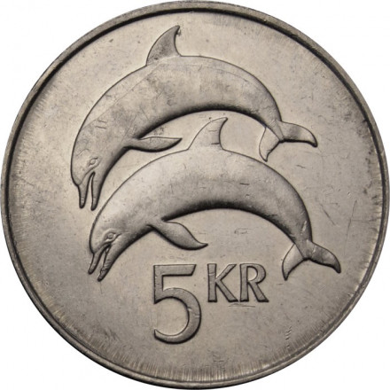 Исландия 5 крон 2007 год - Дельфины