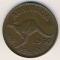Австралия 1 пенни 1950 год (Точка после &quot;PENNY&quot;)