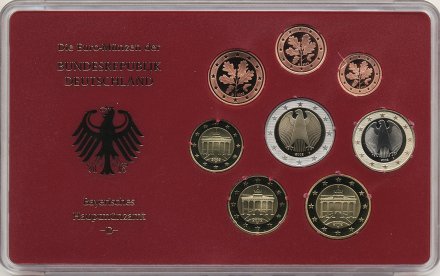 Евро серия Proof Германия 2002 год - Монетный двор «D» (8 монет)