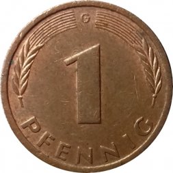 ФРГ 1 пфенниг 1986 год (G)