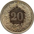 Швейцария 20 раппенов 2012 год