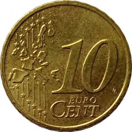 Ирландия 10 евроцентов 2004 год - Кельтская арфа