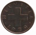 Швейцария 2 раппена 1970 год