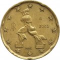 Италия 20 евроцентов 2002 год - Уникальные формы непрерывности в пространстве