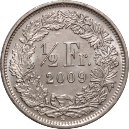 Швейцария 1/2 франка 2009 год