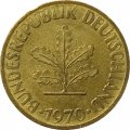 ФРГ 10 пфеннигов 1970 год - J
