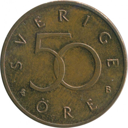 Швеция 50 эре 2001 год - Король Карл XVI Густав
