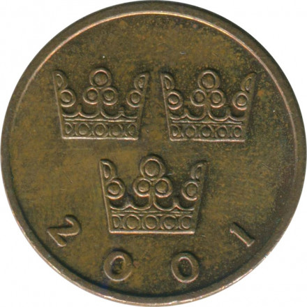 Швеция 50 эре 2001 год - Король Карл XVI Густав