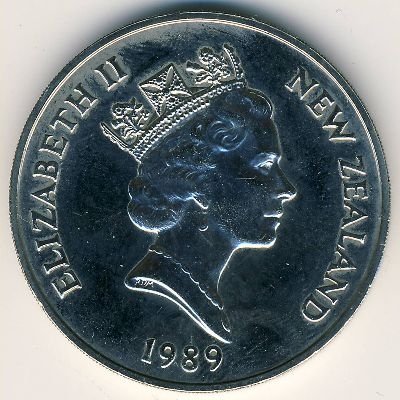 Новая Зеландия 1 доллар 1989 год - XIV Игры Содружества 1990. Пловец