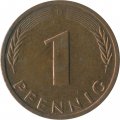 ФРГ 1 пфенниг 1981 год (D) 