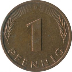 ФРГ 1 пфенниг 1981 год (D) 