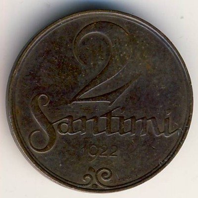 Латвия 2 сантима 1922 год
