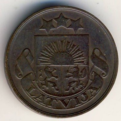 Латвия 2 сантима 1922 год