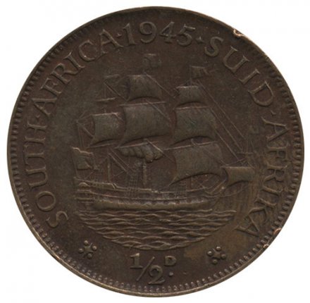 ЮАР 1/2 пенни 1945 год