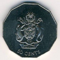 Соломоновы острова 50 центов 2005 год - Герб
