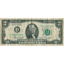 США 2 доллара 1976 год - A - VF- (склейка)