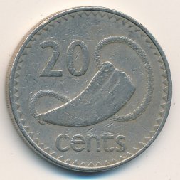 Фиджи 20 центов 1976 год