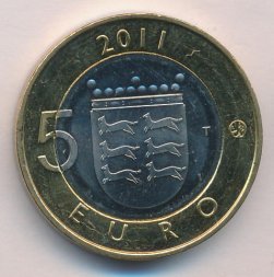 Финляндия 5 евро 2011 год - Исторические регионы Финляндии. Остроботния