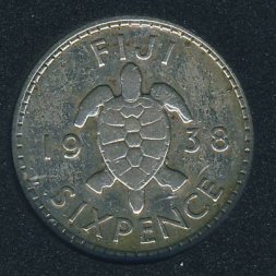 Фиджи 6 пенсов 1938 год