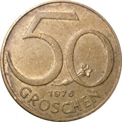 Австрия 50 грошей 1976 год