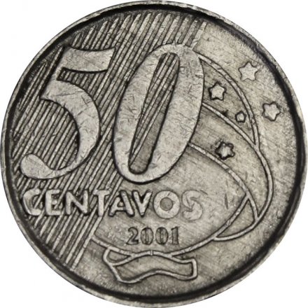 Бразилия 50 сентаво 2001 год