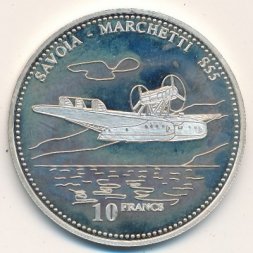 Конго 10 франков 2002 год