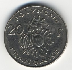 Французская Полинезия 20 франков 2010 год