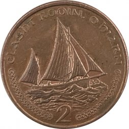 Остров Мэн 2 пенса 2000 год