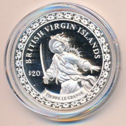 Виргинские острова 20 долларов 2000 год