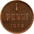Финляндия 1 пенни 1893 год - Александр III - XF