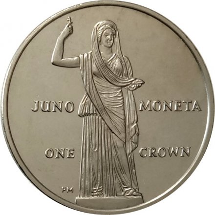 Остров Мэн 1 крона 2012 год - Юнона Монета