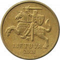 Литва 10 центов 2008 год