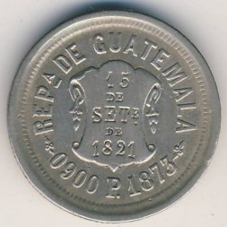 Гватемала 2 реала 1873 год