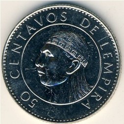 Монета Гондурас 50 сентаво 1991 год