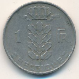 Бельгия 1 франк 1955 год BELGIQUE