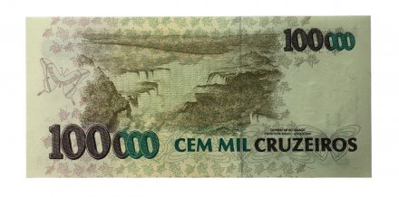 Бразилия 100000 крузейро 1993 год - UNC