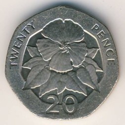 Остров Святой Елены и острова Вознесения 20 пенсов 1998 год