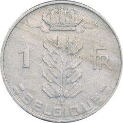 Бельгия 1 франк 1968 год BELGIQUE