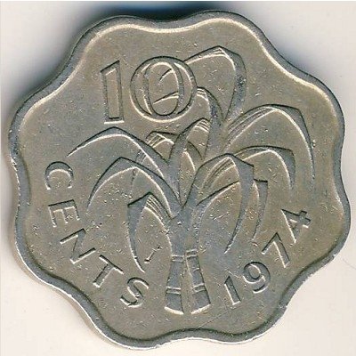 Свазиленд 10 центов 1974 год