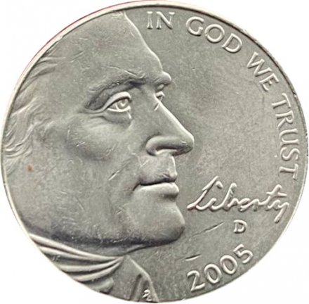 США 5 центов 2005 год - Выход к океану (D)
