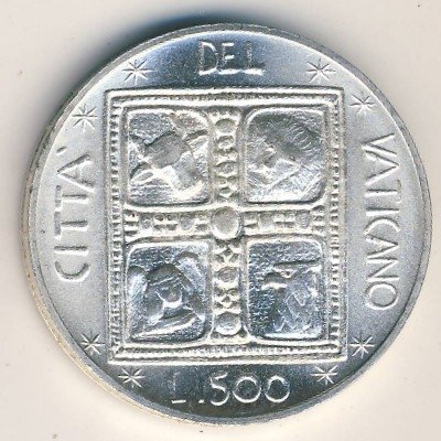 Ватикан 500 лир 1977 год