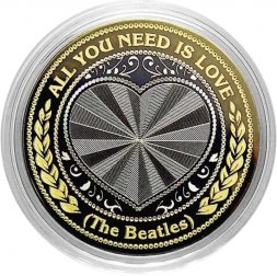 All you need is love - Гравированная монета 10 рублей 2016 год