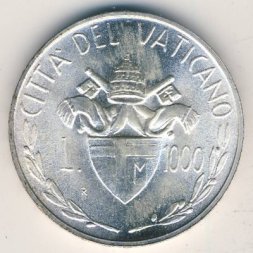 Ватикан 1000 лир 1982 год