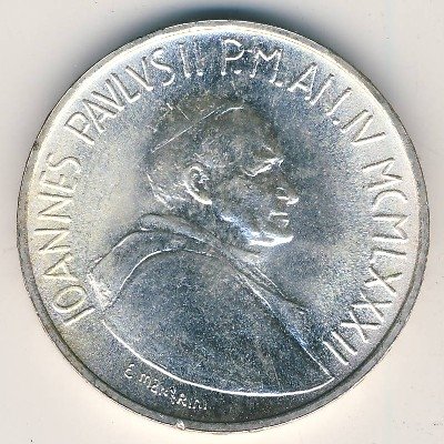 Ватикан 1000 лир 1982 год