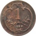 Австрия 1 геллер 1900 год