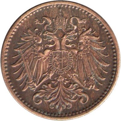 Австрия 1 геллер 1900 год