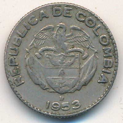 Колумбия 10 сентаво 1953 год
