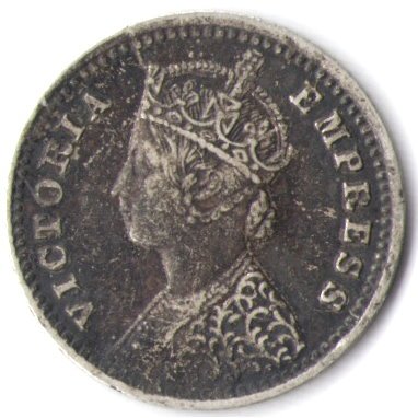 Британская Индия 2 анны 1892 год (B)