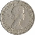 Великобритания 1/2 кроны 1957 год